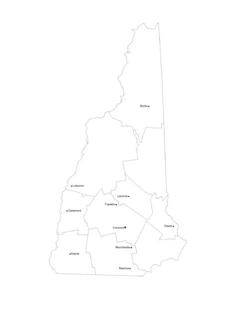 New Hampshire Map Template 8 Free Templates In Pdf Word Excel Download