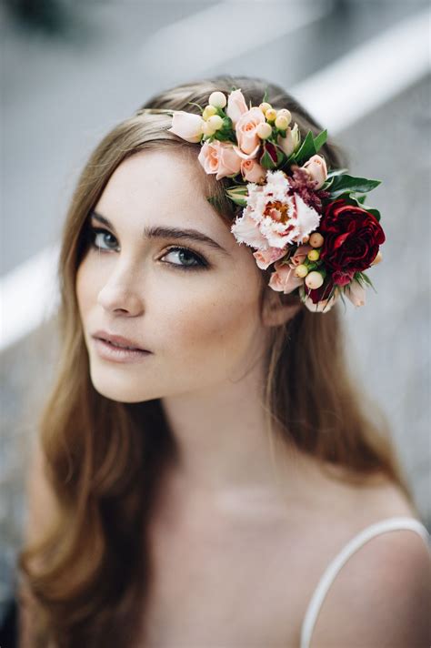 19 Gorgeous Floral Crowns For Fall Weddings Fall Wedding Makeup