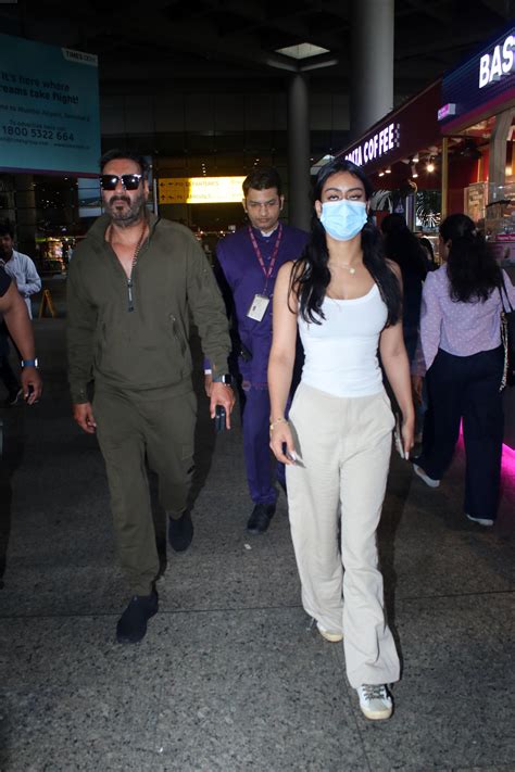 Ajay Devgn With Daughter Nysa Devgan Seen At The Airport On 5th August