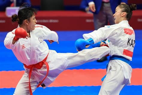 Chinese Taipei S Gu Clinches Karate Women S Kumite 50kg Gold At Asiad Xinhua
