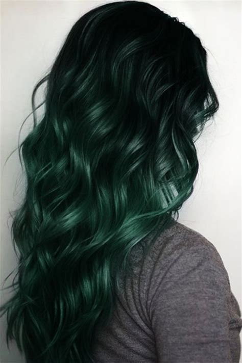 Black To Dark Green Mermaid Ombre The Best Hair Extension