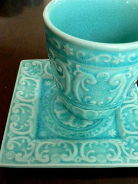 Turquoise Cup And Saucer Tiffany Blue Azul Tiffany Shades Of
