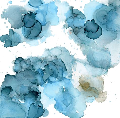 Blue Abstract Painting Watercolor Painting Blue Light Blue Watercolor