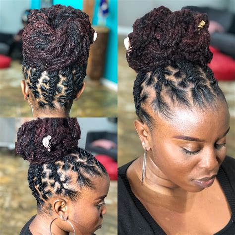 Https://techalive.net/hairstyle/black Bun Hairstyle With Locs