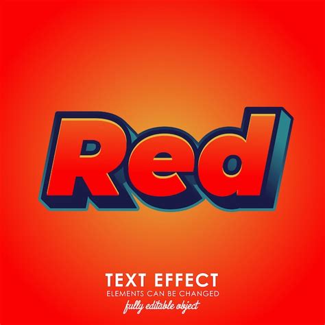 Premium Vector Red 3d Premium Text Effect
