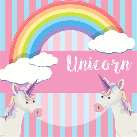 Cute Unicorn And Rainbow Background 589403 Vector Art At Vecteezy