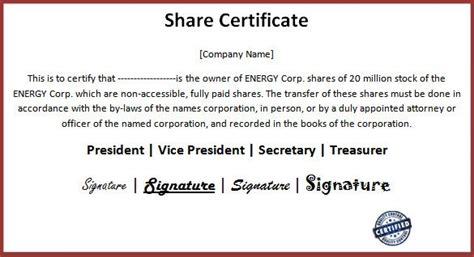 Share Certificate Template Pdf 5 Templates Example Templates Example