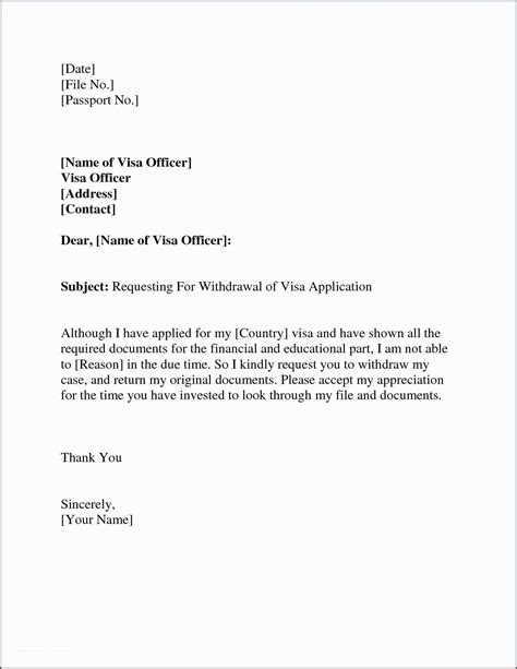 Sample Letter To Withdraw Application