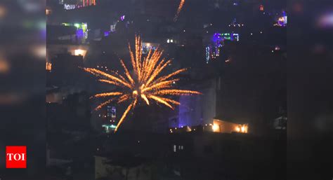 Firecrackers Illuminate Lucknow Sky Despite Ban Lucknow News Times