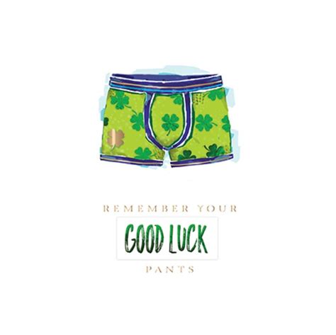 Good Luck Pants Good Luck Greeting Card By The Curious Inksmith Cards