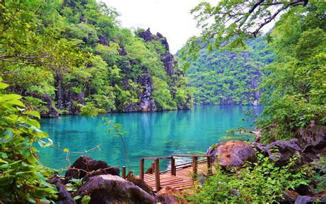 Kayangan Lake Coron Island Philippines Desktop Hd Wallpaper For Pc