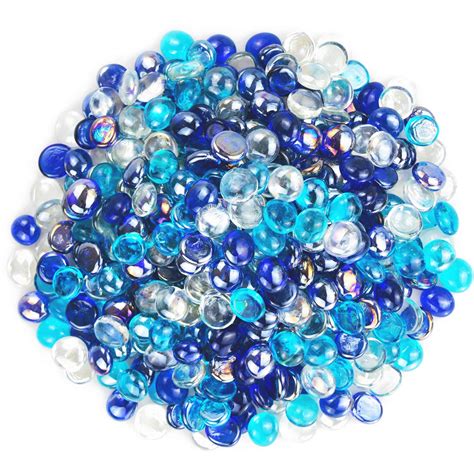 Buy Uniflasy Blended Fire Glass Rocks Beads For Outdoors And Indoors Propane Firepit 1 2 Inch