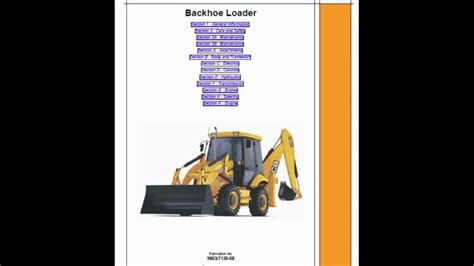 Jcb 210s 212s 210sl Backhoe Service Manual Youtube