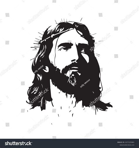 Jesus Christ Face Silhouette