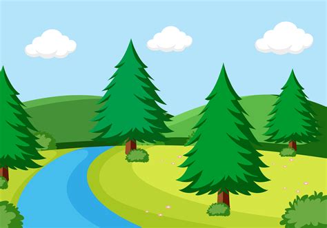 A Simple Nature Scene 431897 Vector Art At Vecteezy