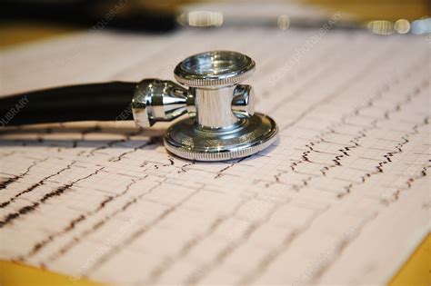 Ecg And Stethoscope Stock Image C0328494 Science Photo Library