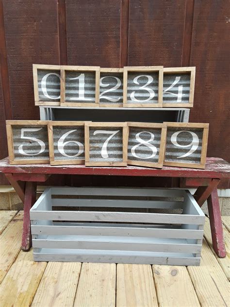 Rustic Numbers Rustic Numbers Rustic Home Decor Rustic House