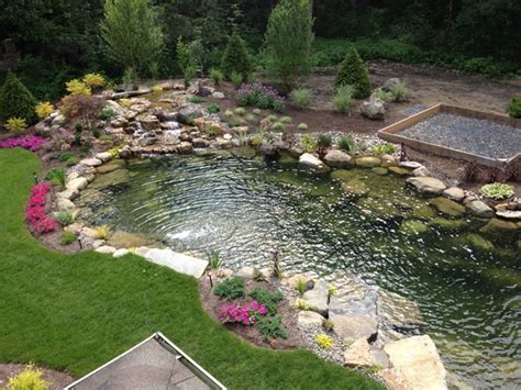 When you get your pond liner you will also need. Tips for a Low Maintenance Backyard Pond | Decker's ...