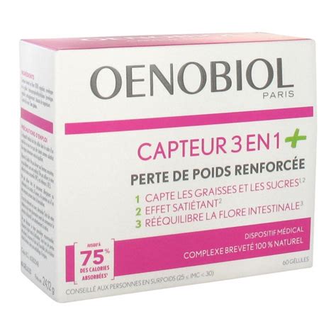 Oenobiol Capteur 3en1 Perte De Poids Renforcée 60 Gélules