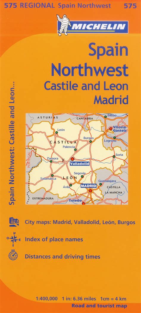 Spain Northwest Castile And Leon Map 575 Michelin Maps Books