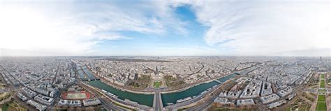 Eiffel Tower A 360° Panoramic View From The Top Deck 360 Panorama