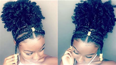 I like the way u braid for some reason?i never seen anyone braid like that that lil girls hair is dope btw. Natural Hairstyle | Crisscross Braided Crown + High Puff ...