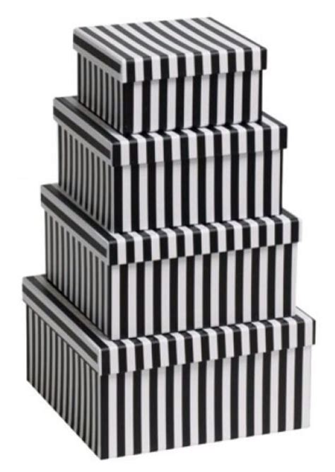 Black And White Striped Boxes Candy Stripes Black And White