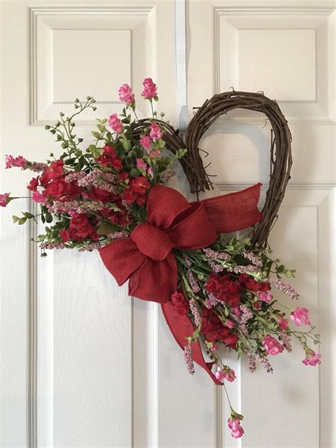 Heart Wreathheart Grapevine Wreath Valentine Wreathbaby Etsy