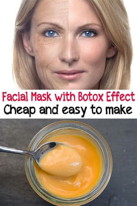 Facial Mask With Botox Effect Cheap And Easy To Make Recipe Anti