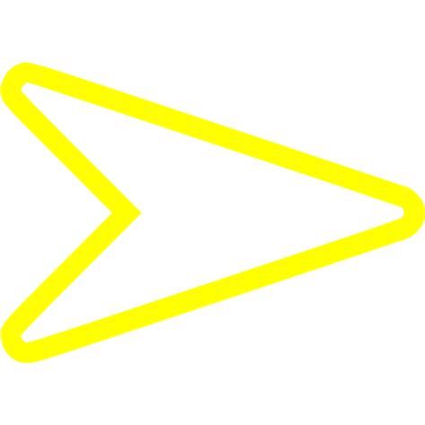 Yellow Arrow Right 2 Icon Free Yellow Arrow Icons