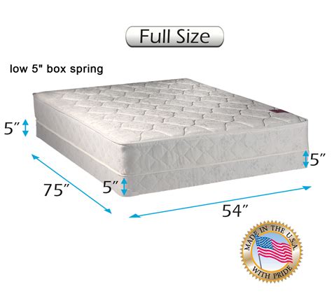 Explore mattress dimensions and shop for your perfect bed. Legacy Full size (54"x75"x8") Mattress and Low Profile Box ...