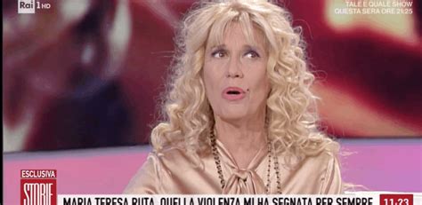 Italian announcer and television presenter. Storie Italiane, Maria Teresa Ruta racconta il suo dramma
