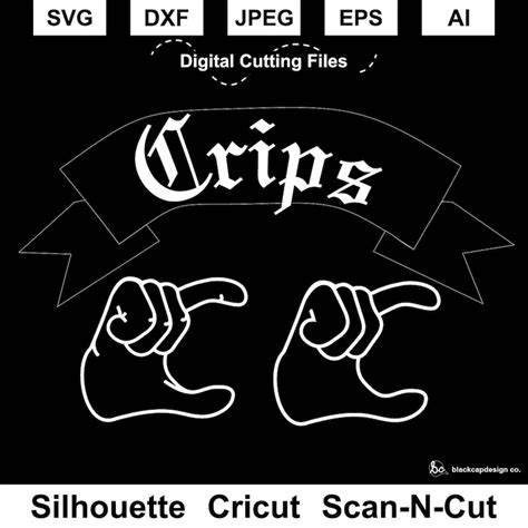 Crips Gang Sign Svg Cut File 2021 Etsy Canada