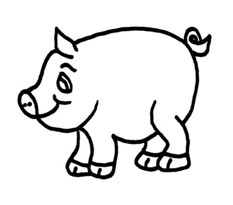 Download High Quality Pig Clipart Black And White Coloring Transparent