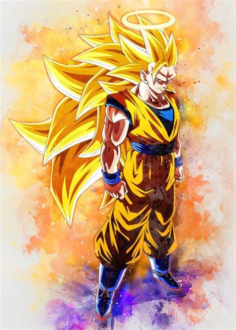 Goku Ss3 Artwork Digital Art By Big Mart Fine Art America