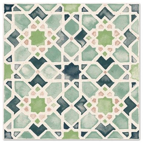 Moorish Tile No in Verde Sanatsal resimler İslami sanat Tablolar