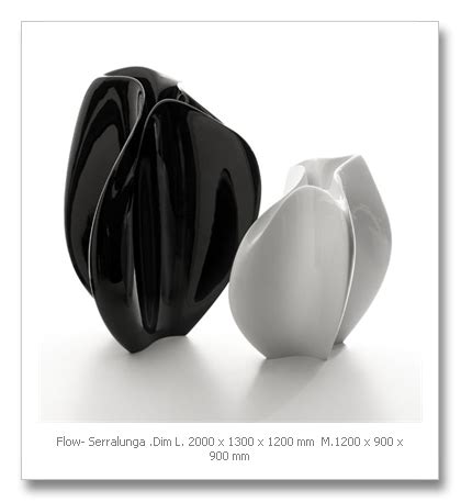 Flow vases made of Polyethylene with lacquered gloss finish for Serralunga | Zaha hadid design ...