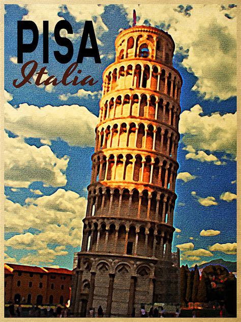 Vintage Pisa Italy Digital Art By Flo Karp
