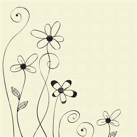 Flower Line Vector At Collection Of Flower Line