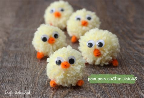 Easter Chicks Pom Pom Yarn Chicks Tutorial