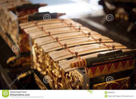 An Old Exotic Traditional Gamelan Music From Java Indonesia Stock Photo