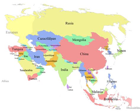 Blog De Geografía E Historia 1ºeso Ies La Flota Mapa De Asia PolÍtico