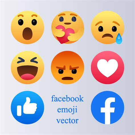 Facebook Emoji Vector Svg Eps Ai Png Psd Vector Download Free Fonts