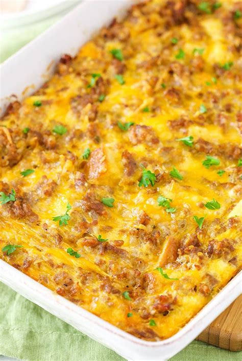 Overnight Sausage And Egg Breakfast Casserole For The Holidays Recipe
