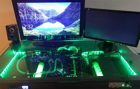 Building a pc into a desk may not be the most practical thing, but the level of awesomeness when you finish. My custom built, in desk PC. I named it Poseidon ...