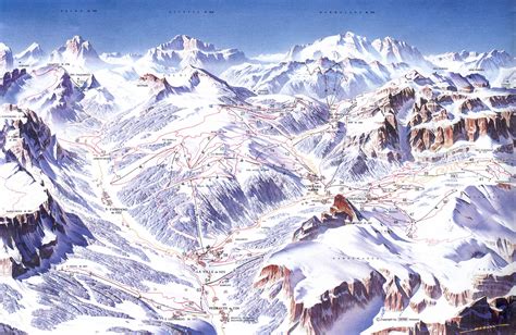 Alta Badia Piste Map Trails And Marked Ski Runs Sno