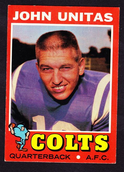 1971 Topps 1 Johnny Unitas Colts Ebay
