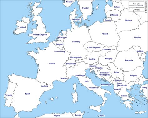 La cartina muta dell europa politica classeapertasulmondo. Cartina Muta Stati Europa | onzemolen