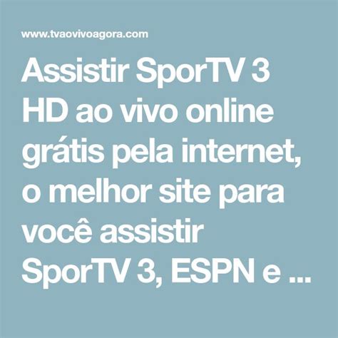 Assistir Sportv Hd Ao Vivo Online Gr Tis Pela Internet O Melhor Site