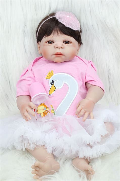 55cm Full Silicone Body Reborn Baby Doll Toy 22inch Newborn Girl